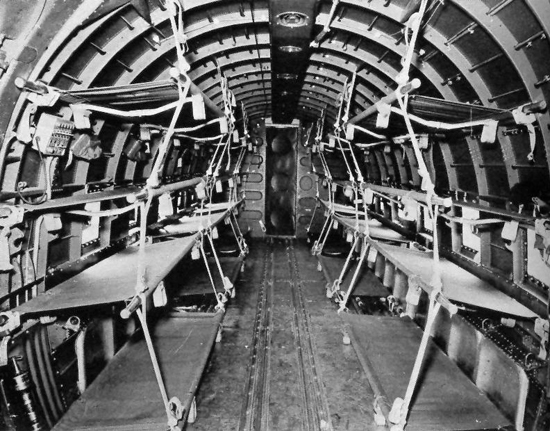 military cargo plane interior