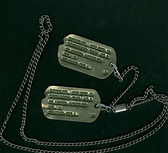 Army Dog Tags 1943-1944 (WWII Era) - Regulation Format Replacements