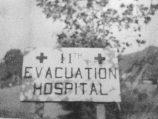Illustration showing the unit sign of the 11th Evacuation Hospital.