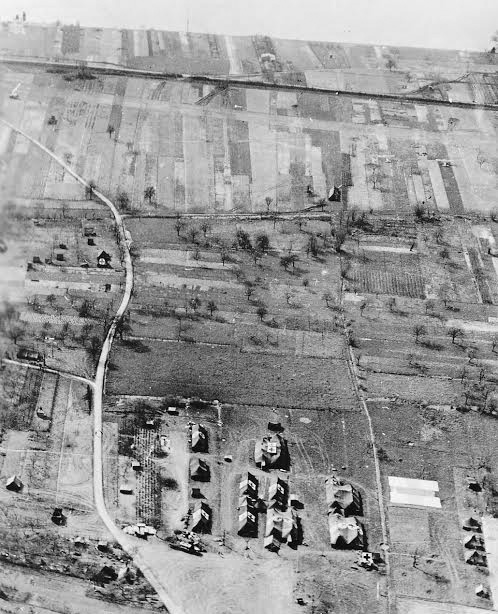 Partial aerial view of the 51st Field Hospital, while established in Germany.