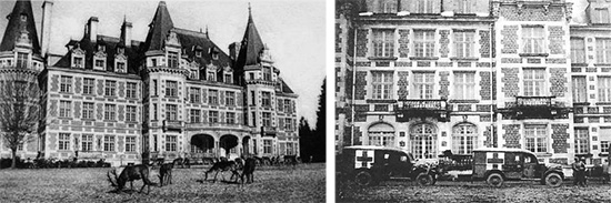 Picture illustrating Château de Roumont, Libin, Belgium, where the 107th Evacuation Hospital remained between 17 and 21 December 1944, following the German thrust in the Belgian Ardennes.