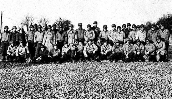 Group picture of 58th General Hospital personnel taken at Lérouville, France.